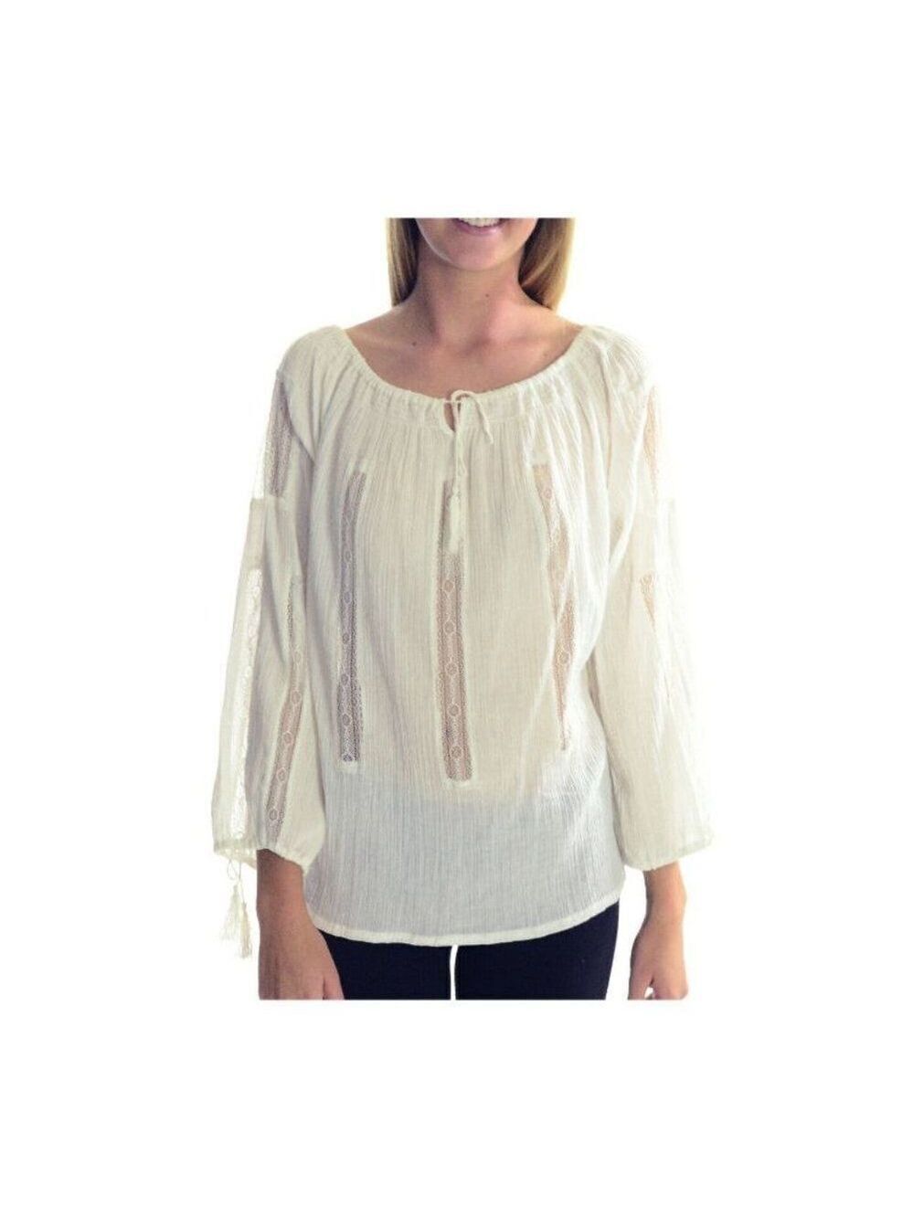 Artisan De Luxe Vintage White Long Sleeve Blouse S